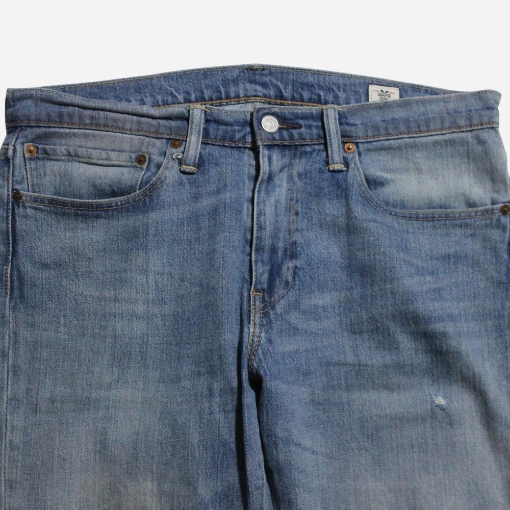 Mens Streetwear Skater Designer White Oak Cone Denim Straight Fit Levis Jeans - Picture 3 of 8